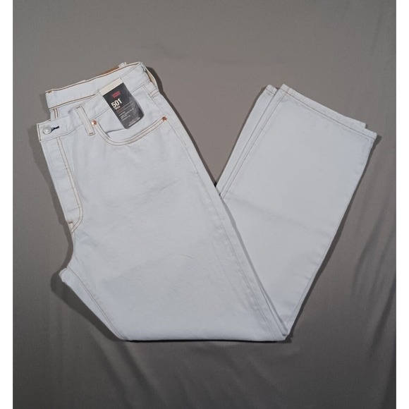Levi's‎ Premium Jeans Womens 33x32 501 90s Light Wash Straight Leg A19590013 New - Picture 1 of 4